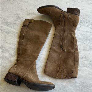 Donald Pliner Brown Suede Riding Boots